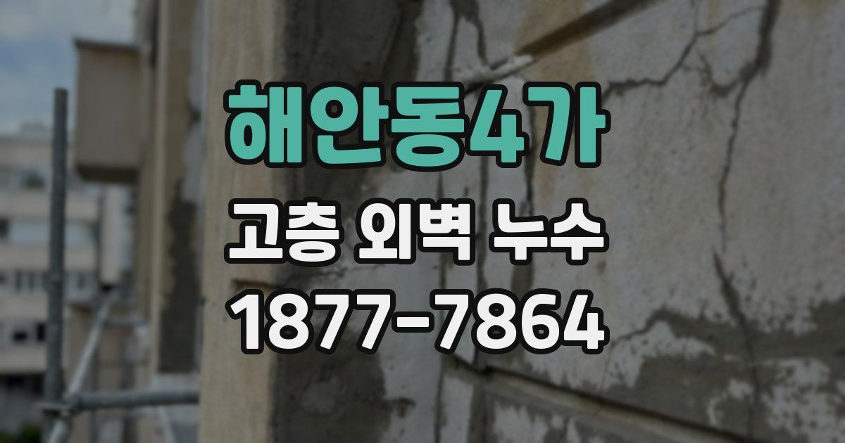 해안동4가 고층 외벽 누수