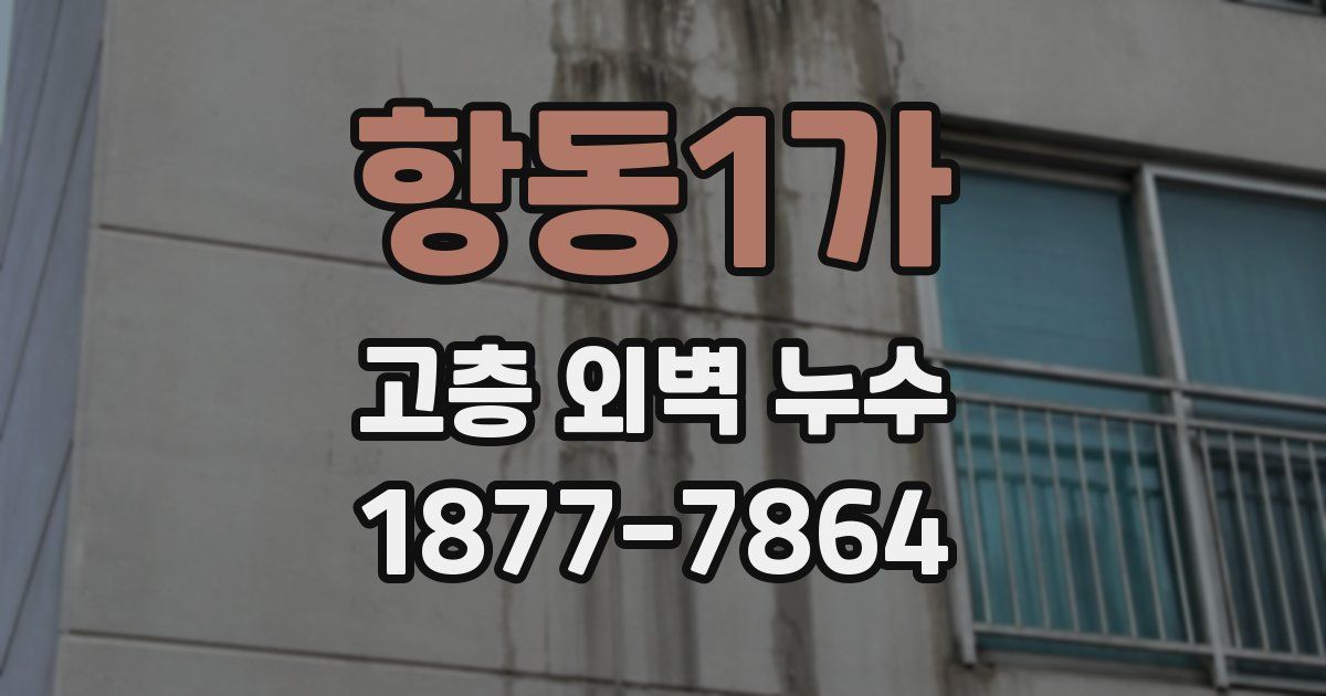 항동1가 고층 외벽 누수