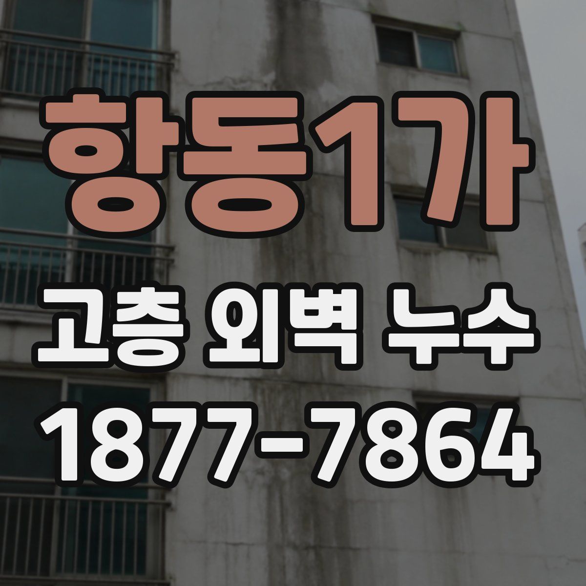 항동1가 고층 외벽 누수