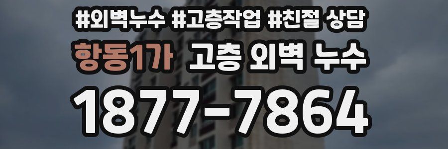 항동1가 고층 외벽 누수