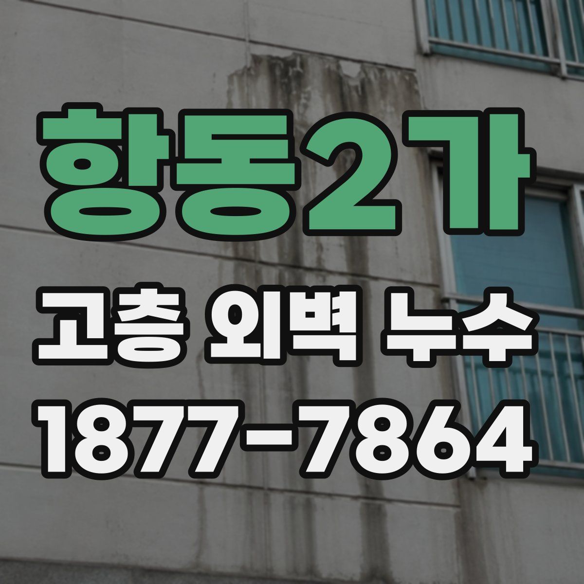 항동2가 고층 외벽 누수