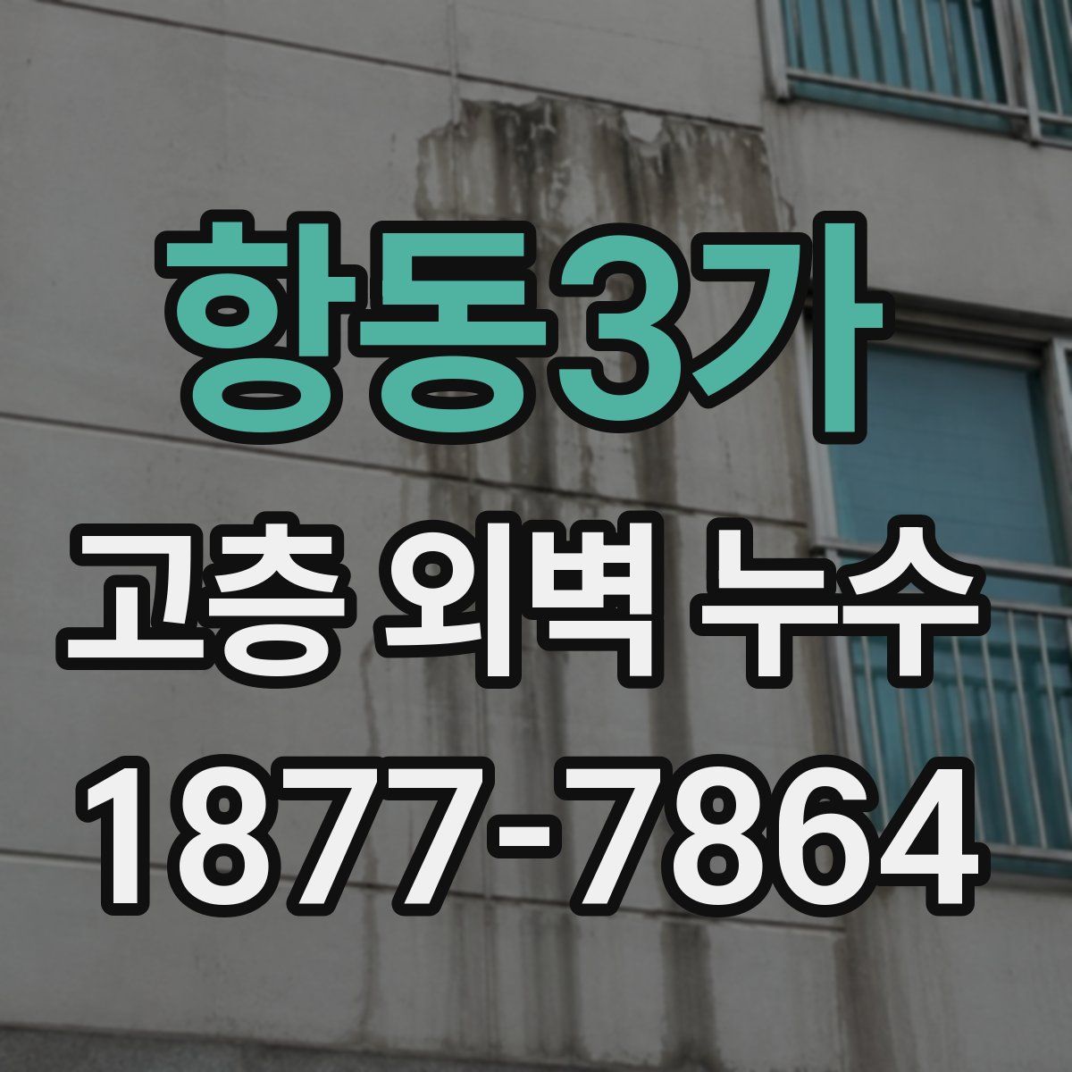 항동3가 고층 외벽 누수