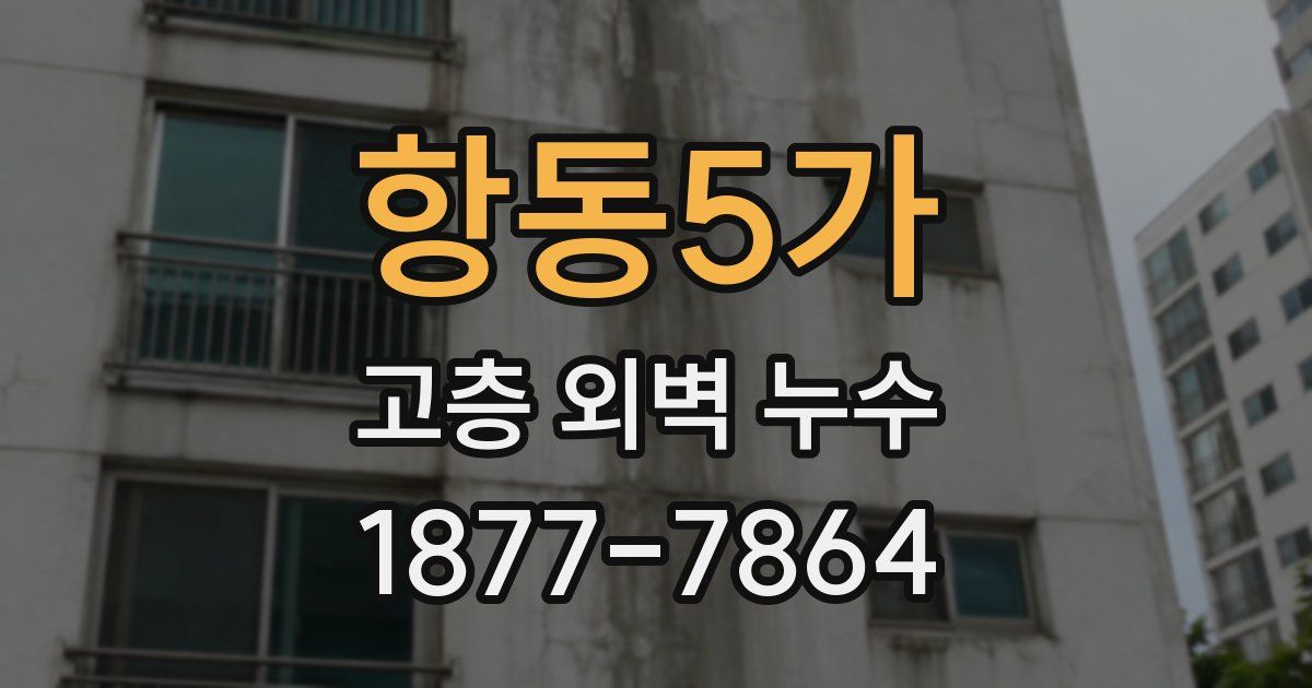 항동5가 고층 외벽 누수