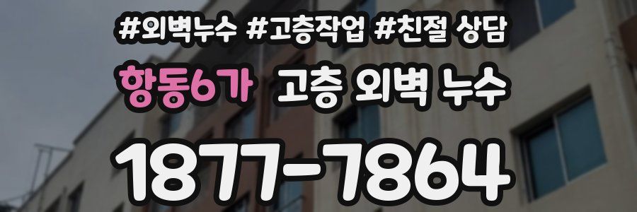 항동6가 고층 외벽 누수