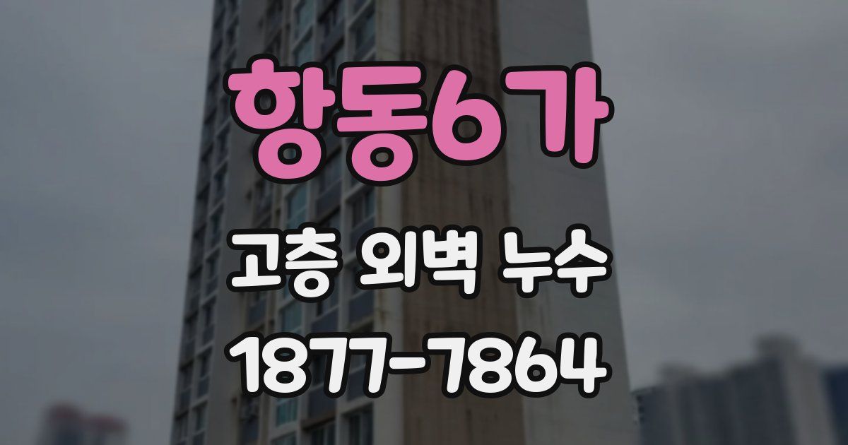 항동6가 고층 외벽 누수