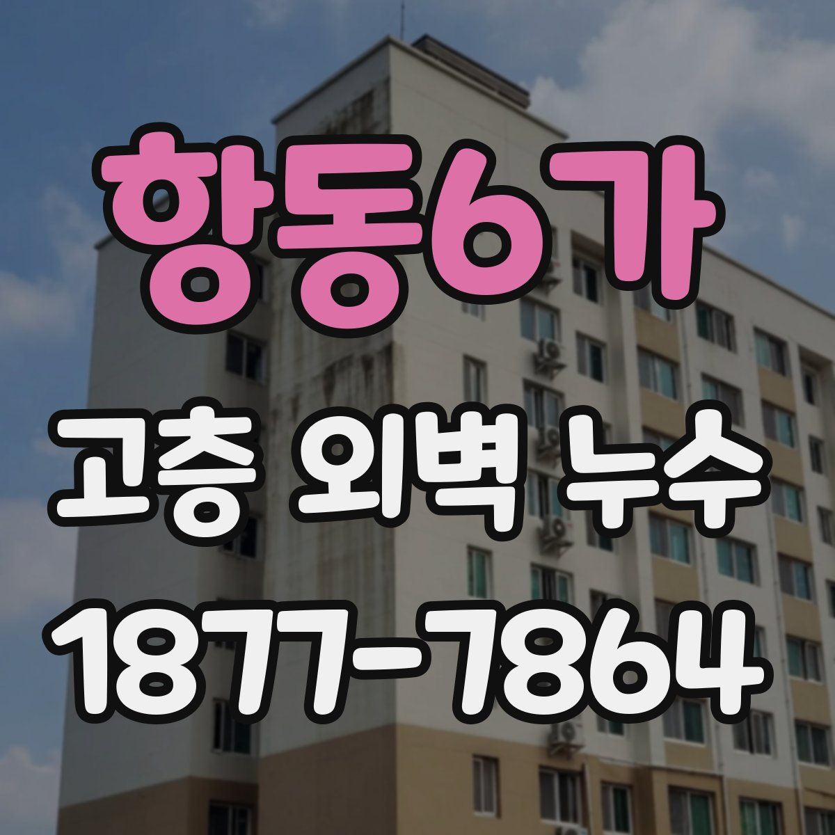 항동6가 고층 외벽 누수