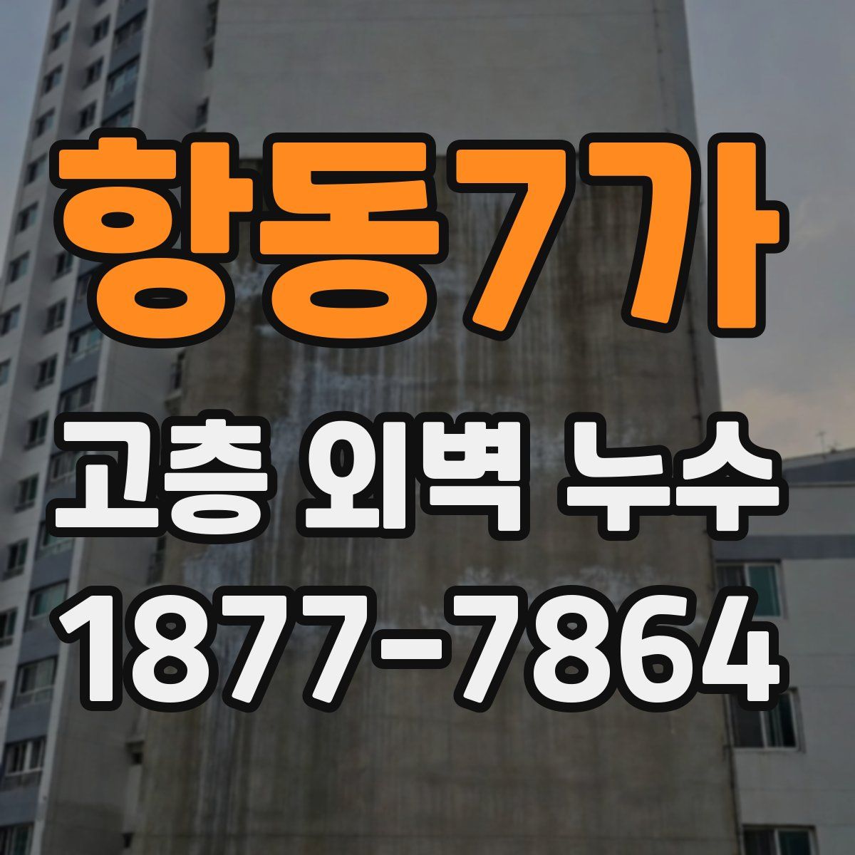항동7가 고층 외벽 누수