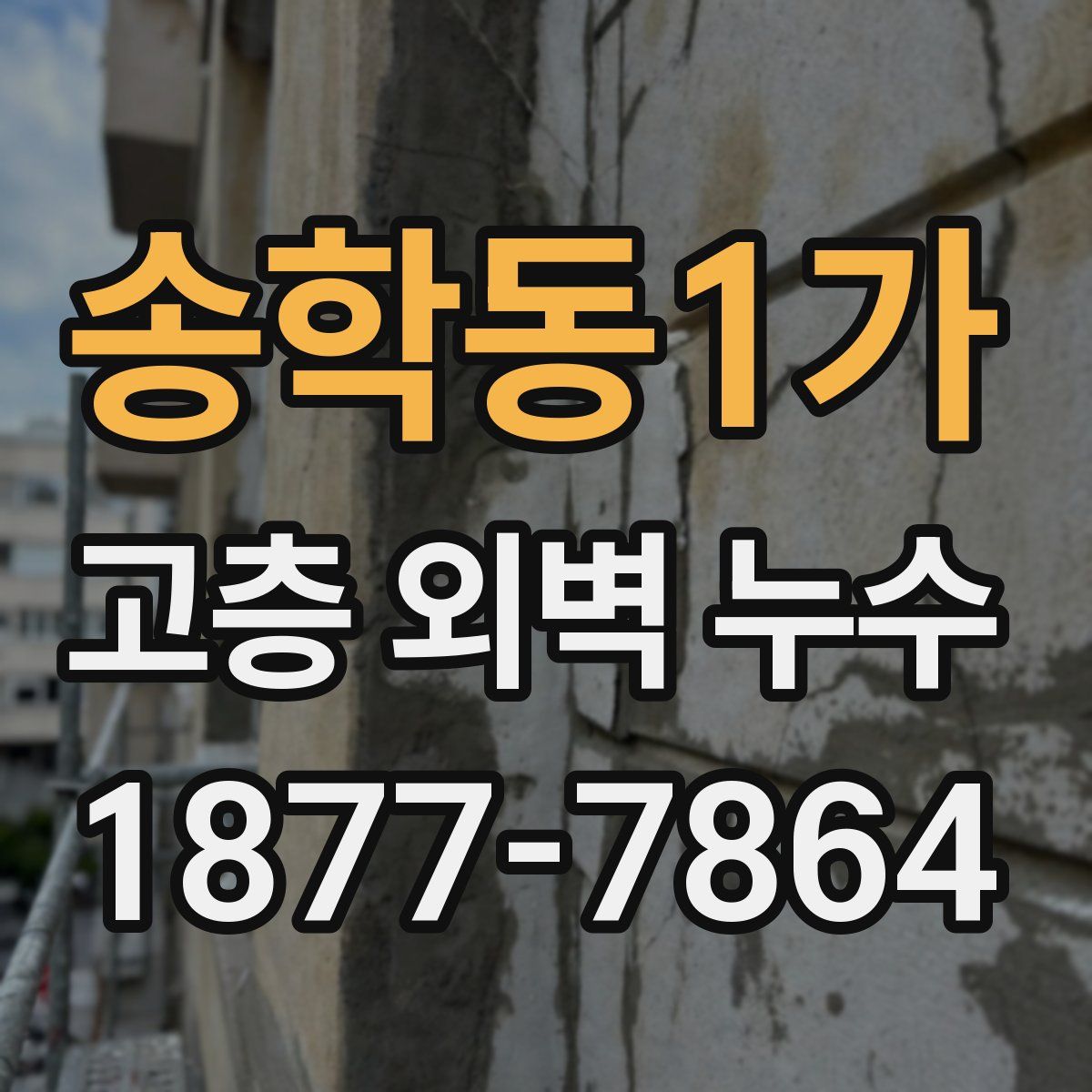 송학동1가 고층 외벽 누수