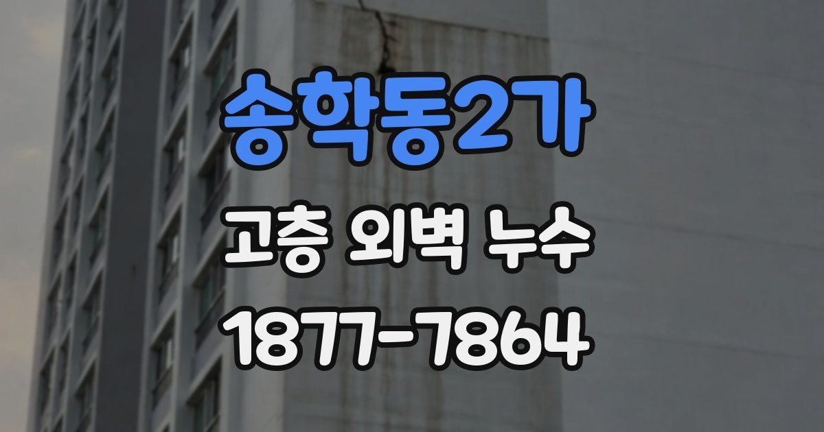 송학동2가 고층 외벽 누수