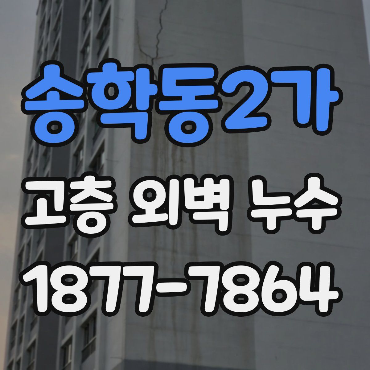 송학동2가 고층 외벽 누수