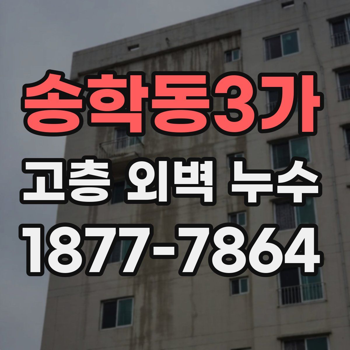 송학동3가 고층 외벽 누수