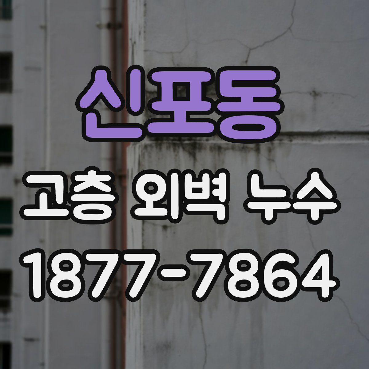 신포동 고층 외벽 누수