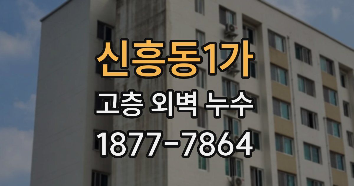 신흥동1가 고층 외벽 누수