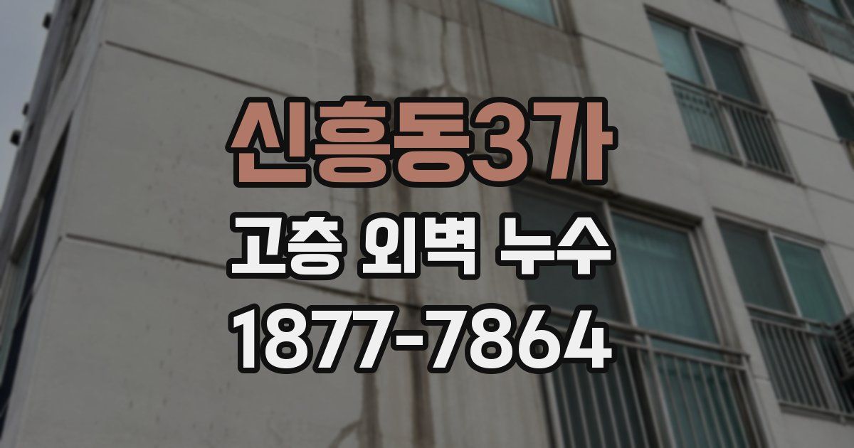 신흥동3가 고층 외벽 누수