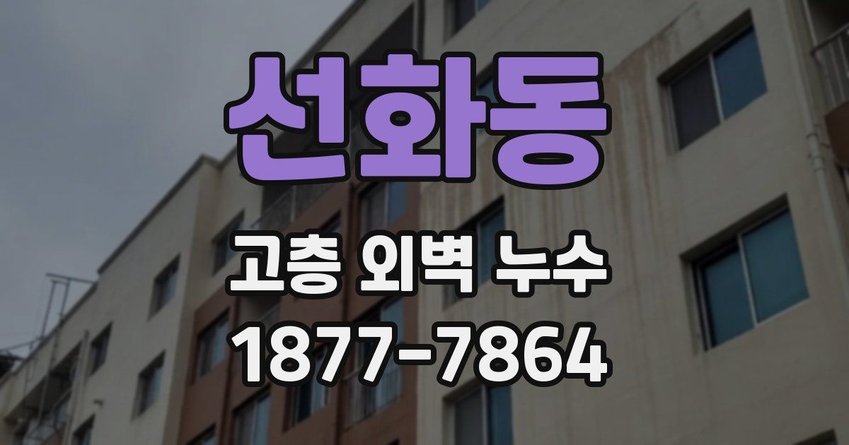 선화동 고층 외벽 누수
