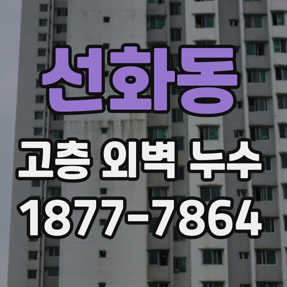 선화동 고층 외벽 누수