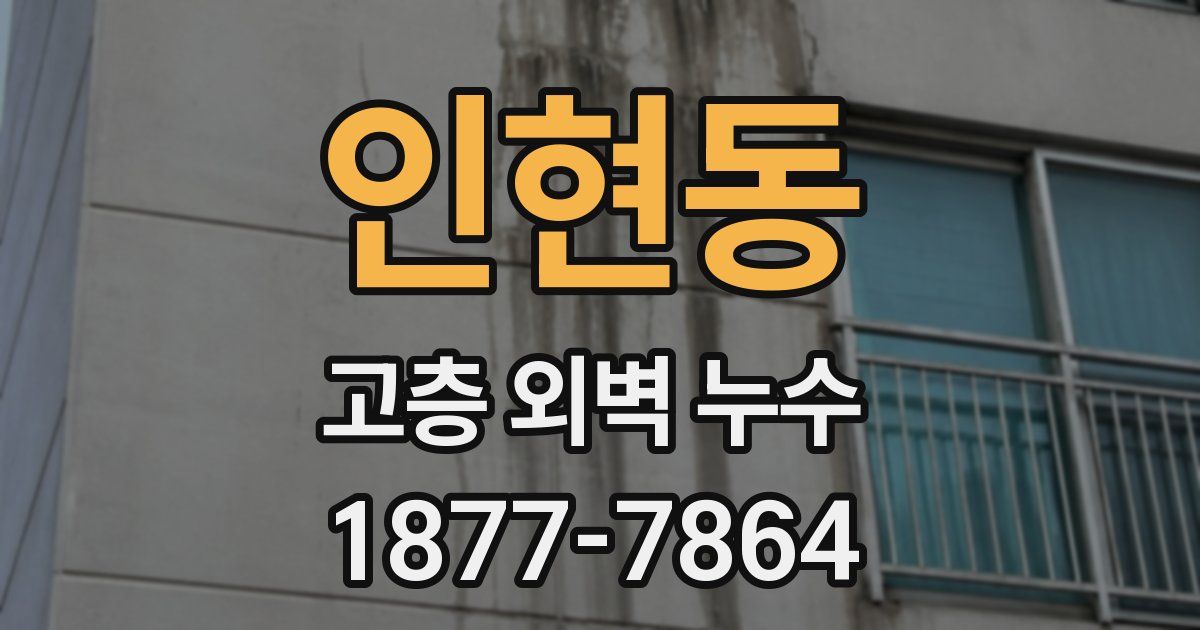 인현동 고층 외벽 누수
