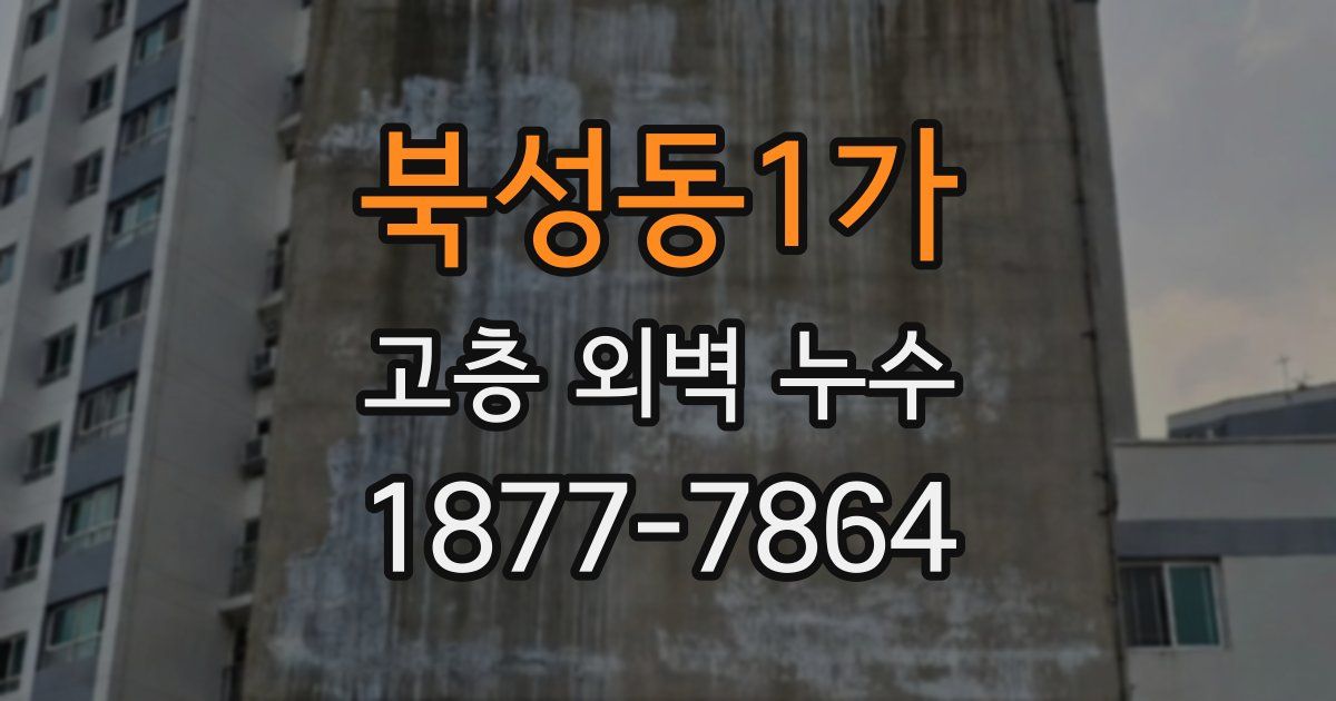 북성동1가 고층 외벽 누수