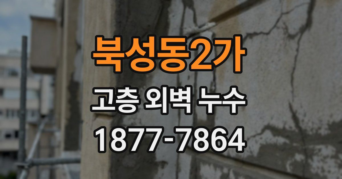 북성동2가 고층 외벽 누수