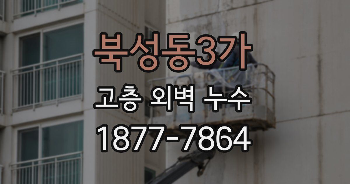 북성동3가 고층 외벽 누수