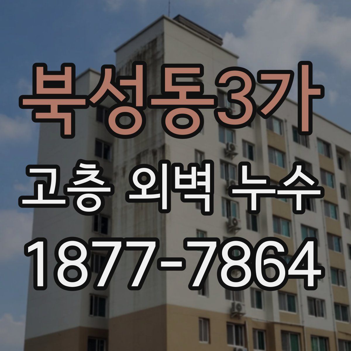 북성동3가 고층 외벽 누수