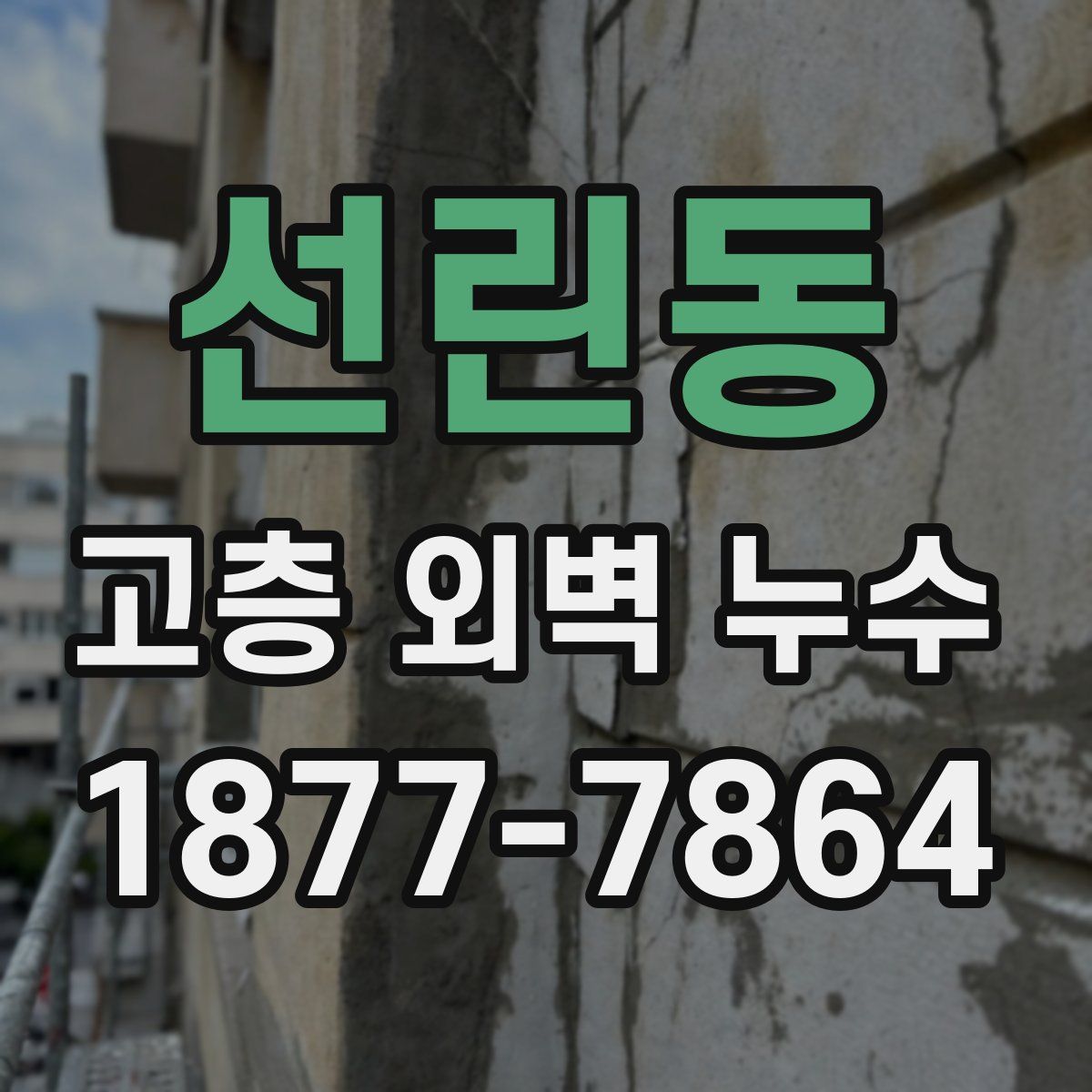 선린동 고층 외벽 누수