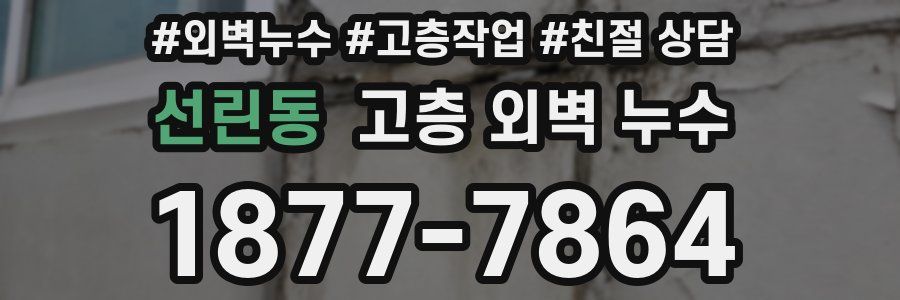 선린동 고층 외벽 누수