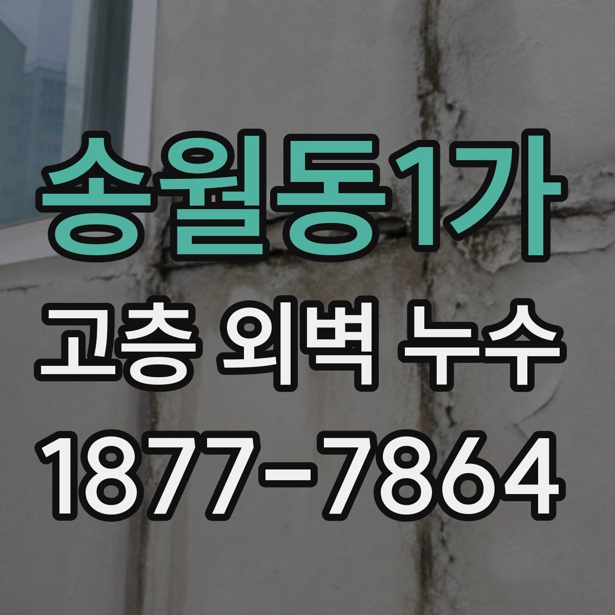 송월동1가 고층 외벽 누수