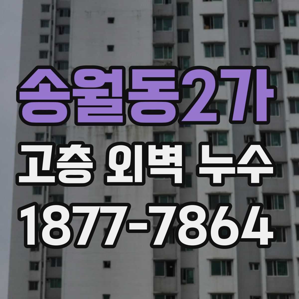 송월동2가 고층 외벽 누수