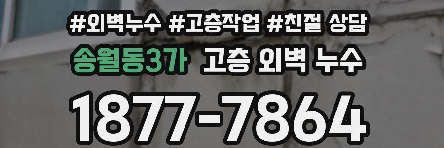 송월동3가 고층 외벽 누수