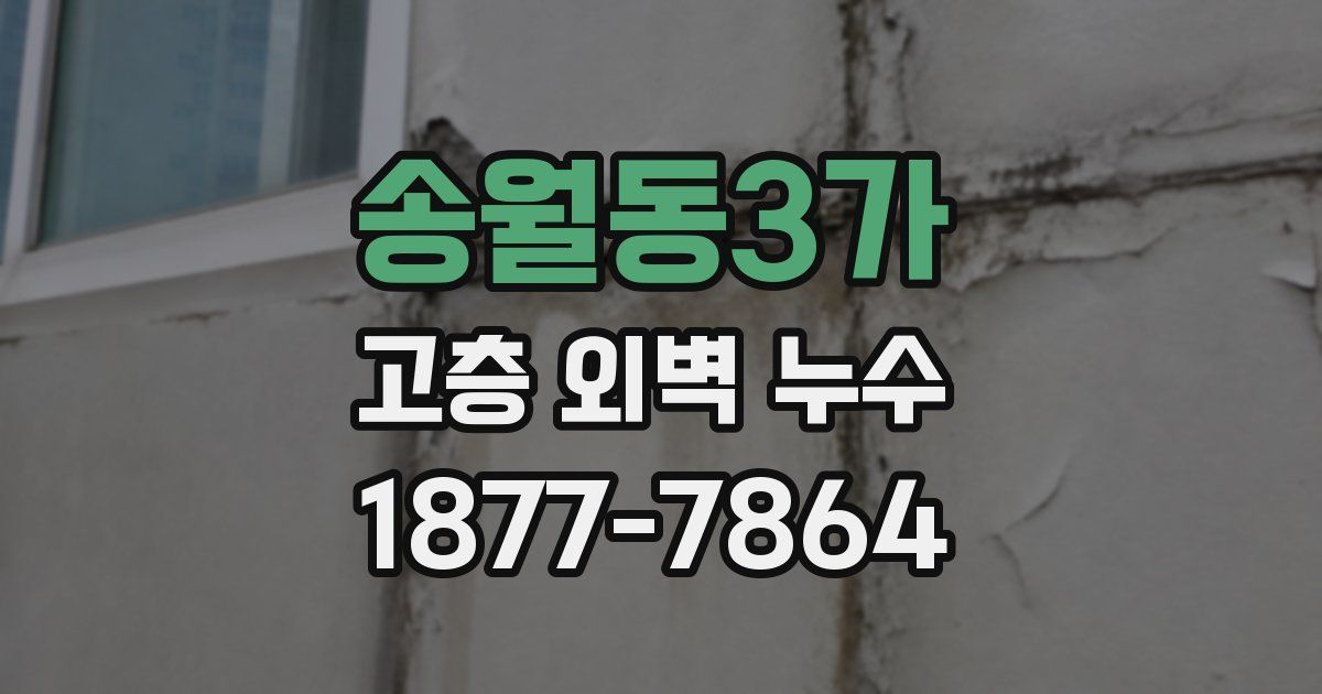 송월동3가 고층 외벽 누수