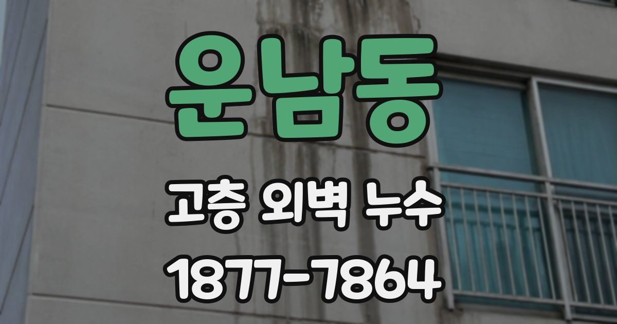 운남동 고층 외벽 누수