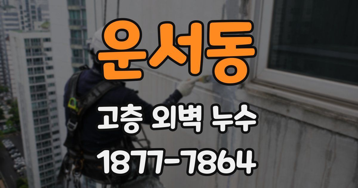 운서동 고층 외벽 누수