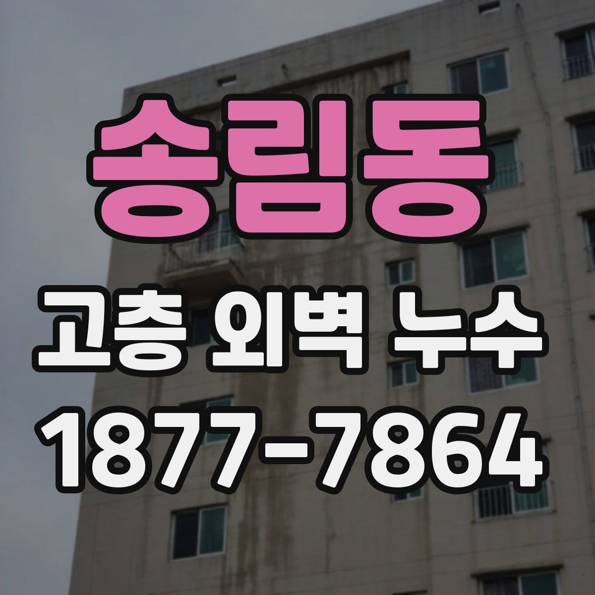 송림동 고층 외벽 누수