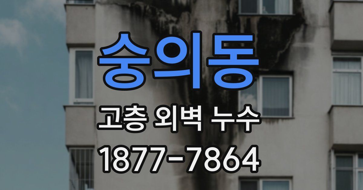 숭의동 고층 외벽 누수