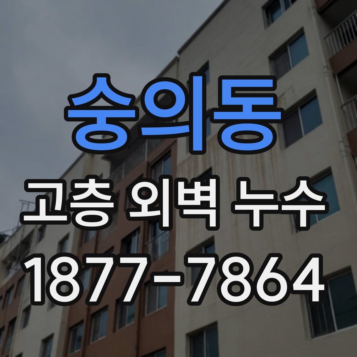 숭의동 고층 외벽 누수