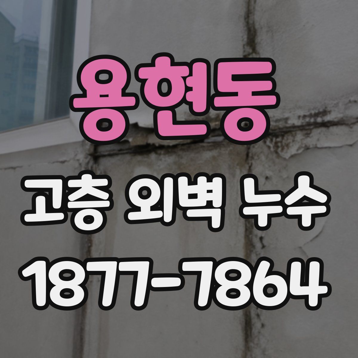 용현동 고층 외벽 누수