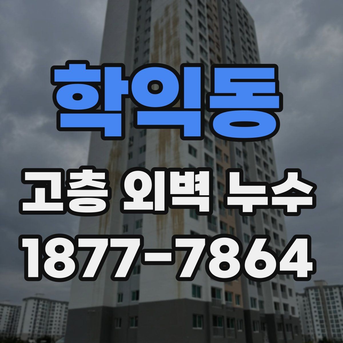 학익동 고층 외벽 누수 방수층 열화가 의심될 때
