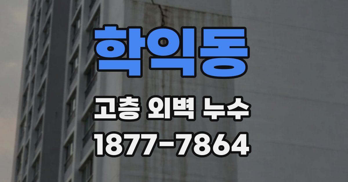 학익동 고층 외벽 누수