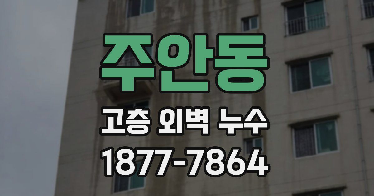 주안동 고층 외벽 누수