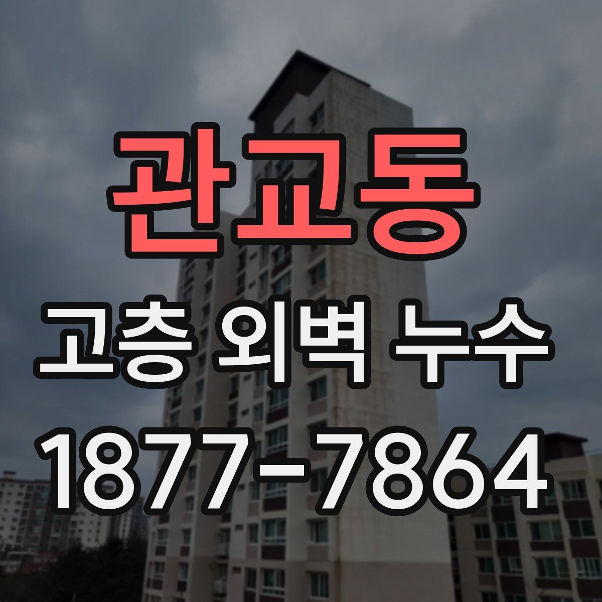 관교동 고층 외벽 누수