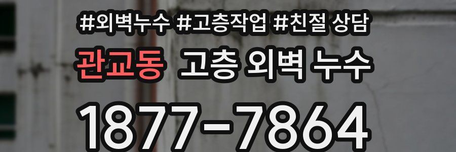 관교동 고층 외벽 누수