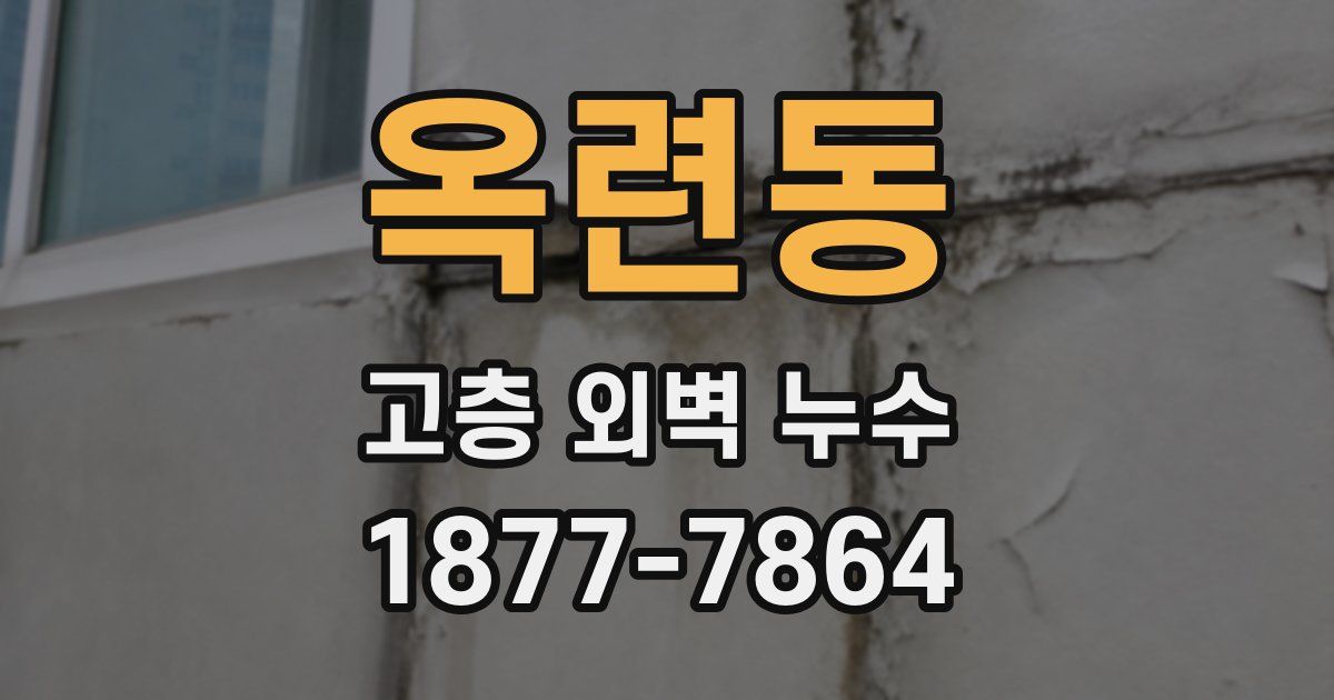 옥련동 고층 외벽 누수