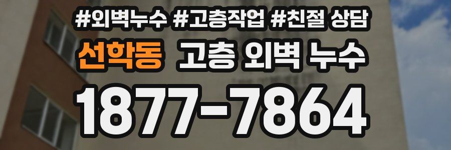 선학동 고층 외벽 누수