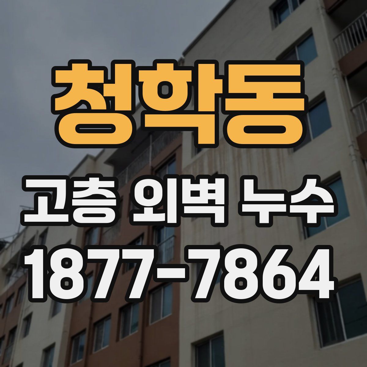 청학동 고층 외벽 누수