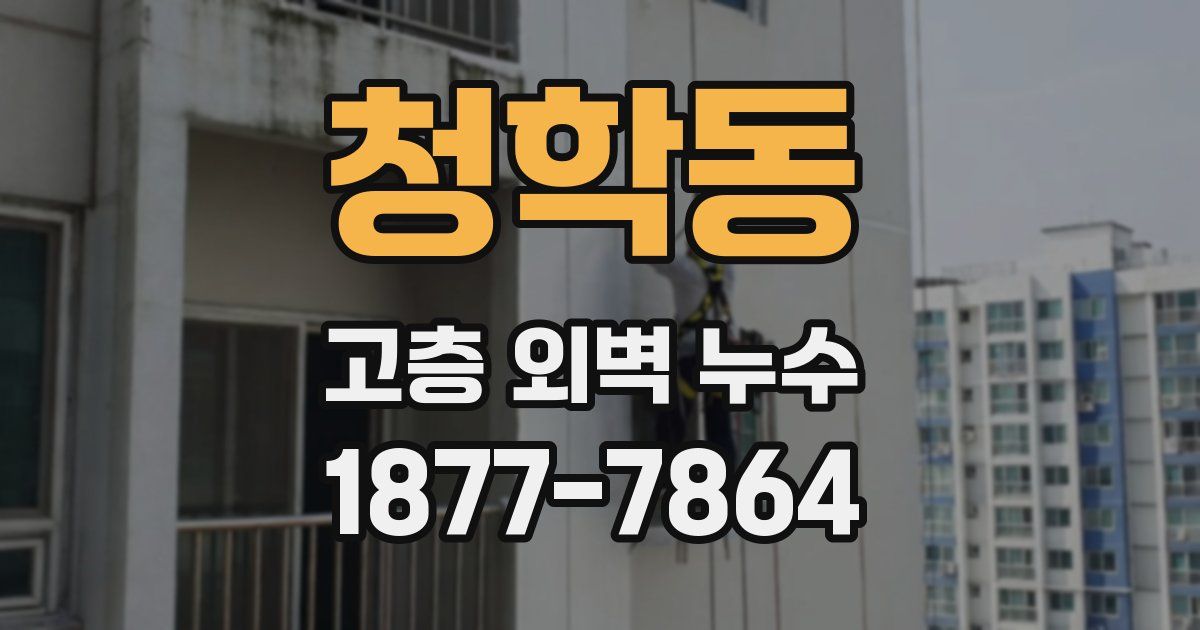 청학동 고층 외벽 누수