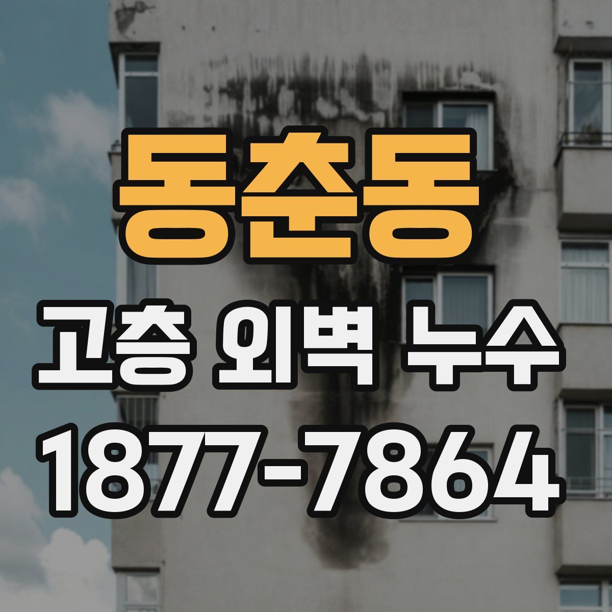 동춘동 고층 외벽 누수
