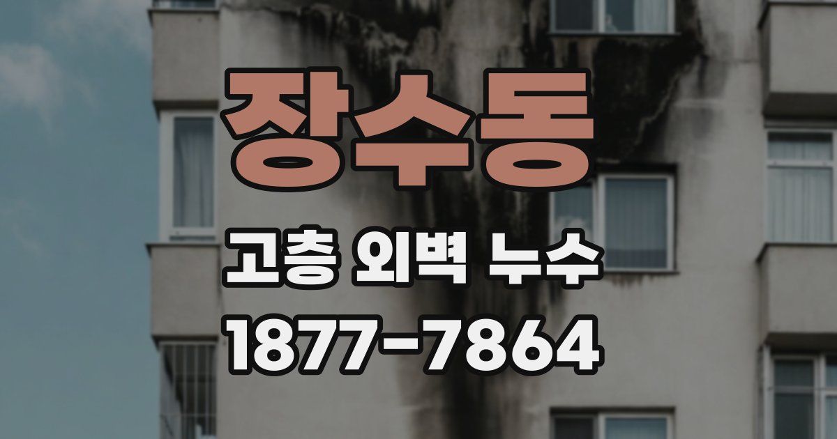 장수동 고층 외벽 누수