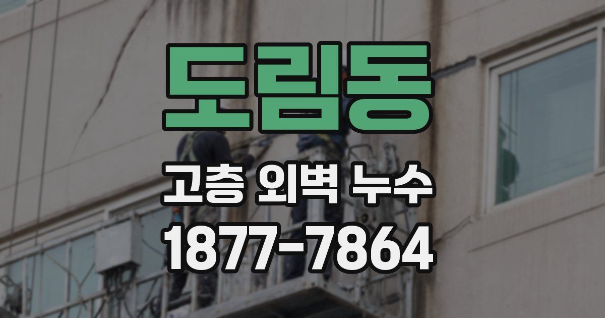 도림동 고층 외벽 누수