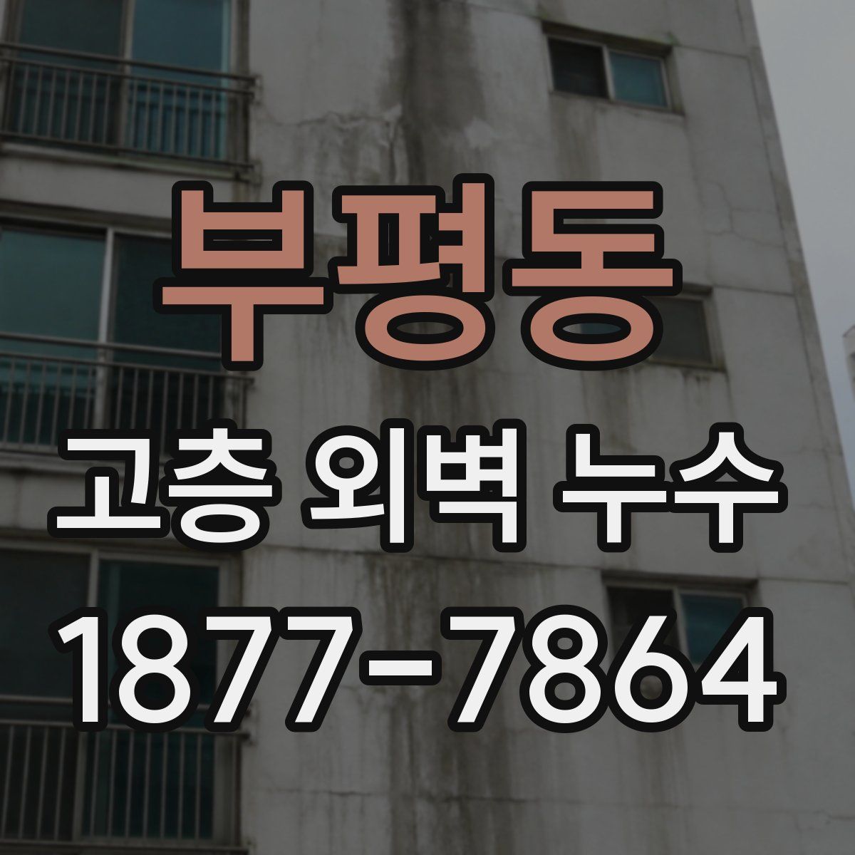 부평동 고층 외벽 누수